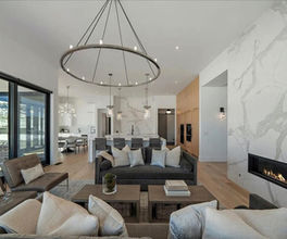 Montane Modern custom home great room