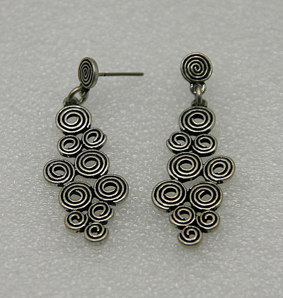 Miniature : Rolled Round oorbellen