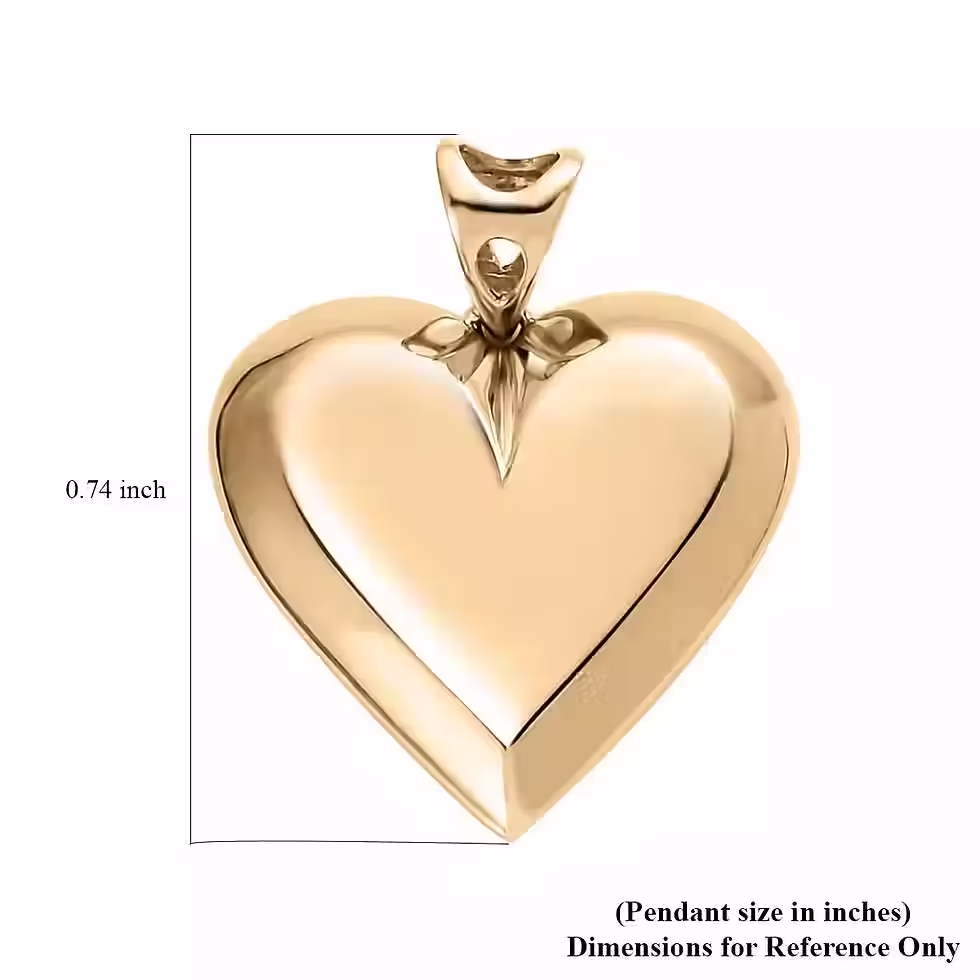 Thumbnail: 10K Yellow Gold Heart Pendant
