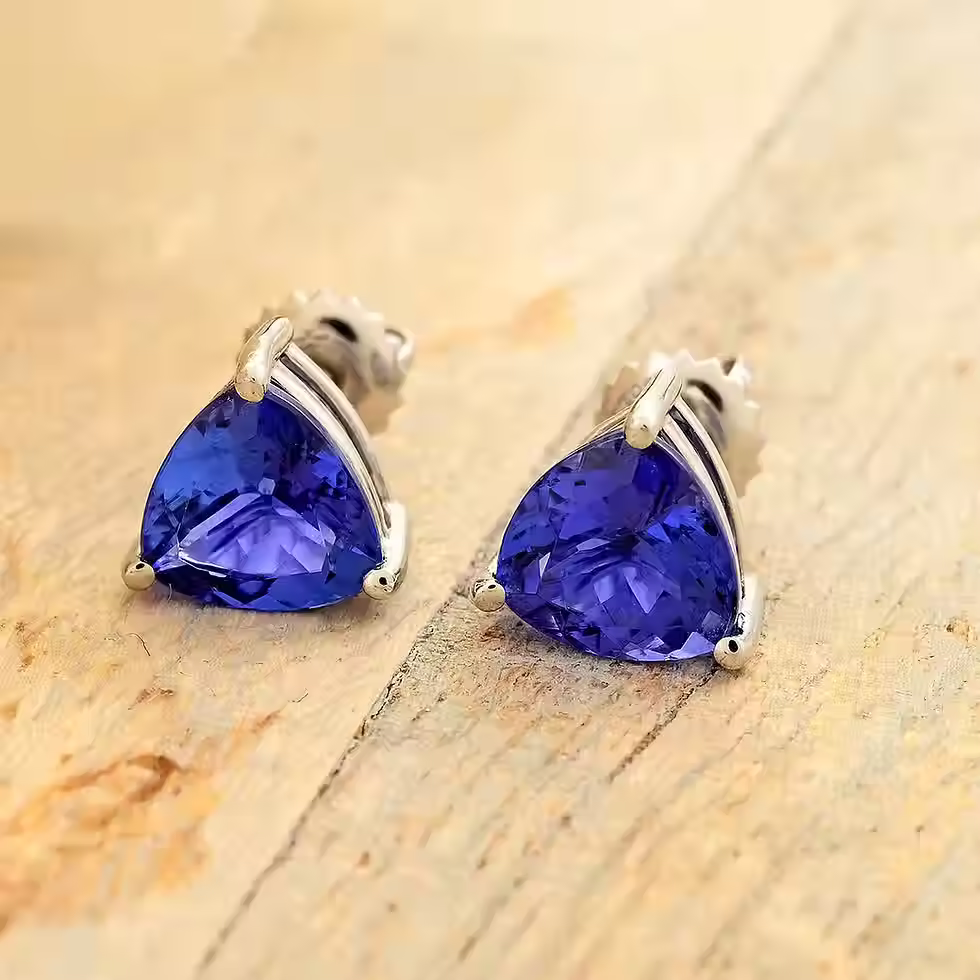 Thumbnail: Certified & Appraised Rhapsody 950 Platinum AAAA Tanzanite Trillion 2.40 ctw