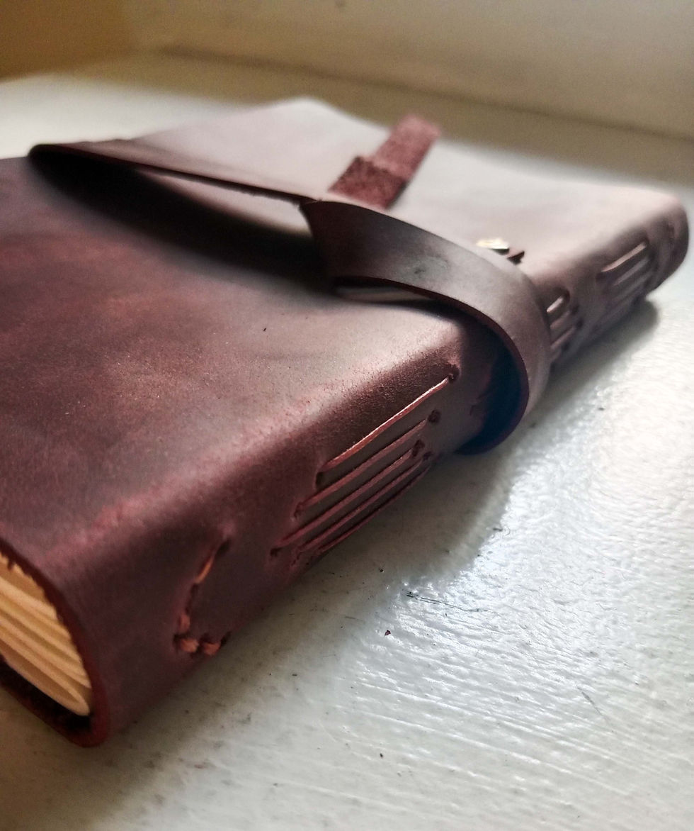 Thumbnail: Regular Leather Journal w. Wraparound Strap #2