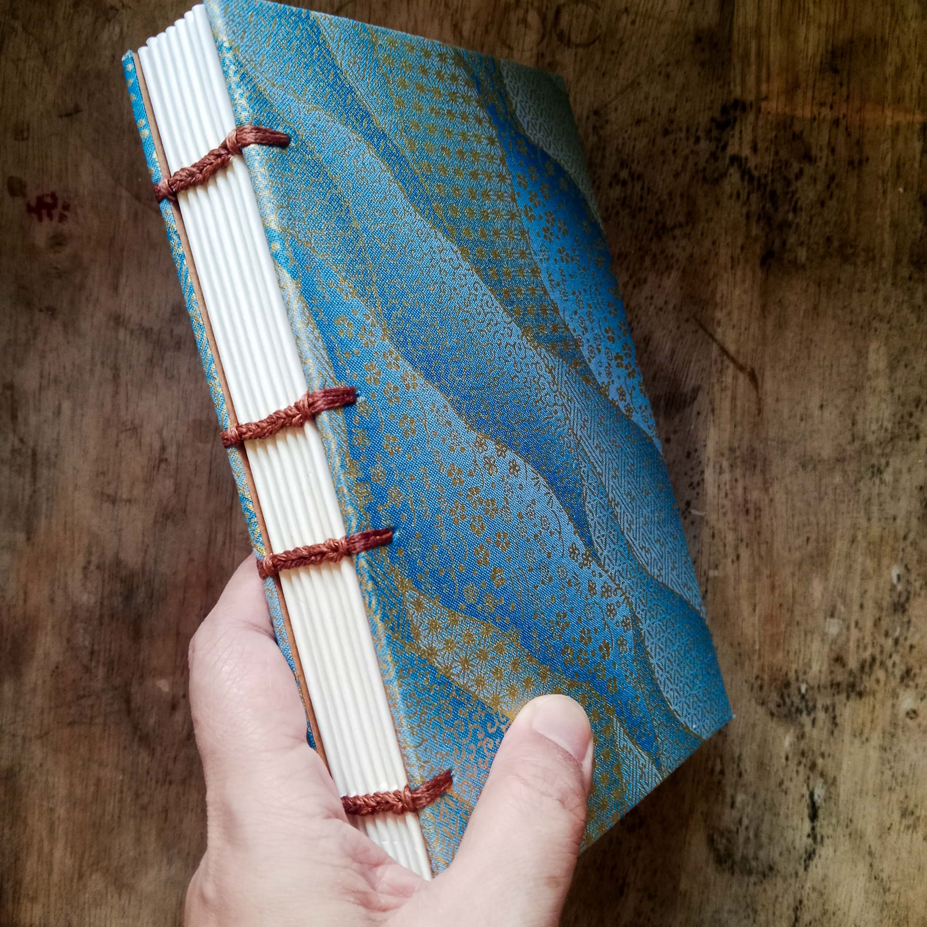 Coptic-Bound Fabric Journal #1