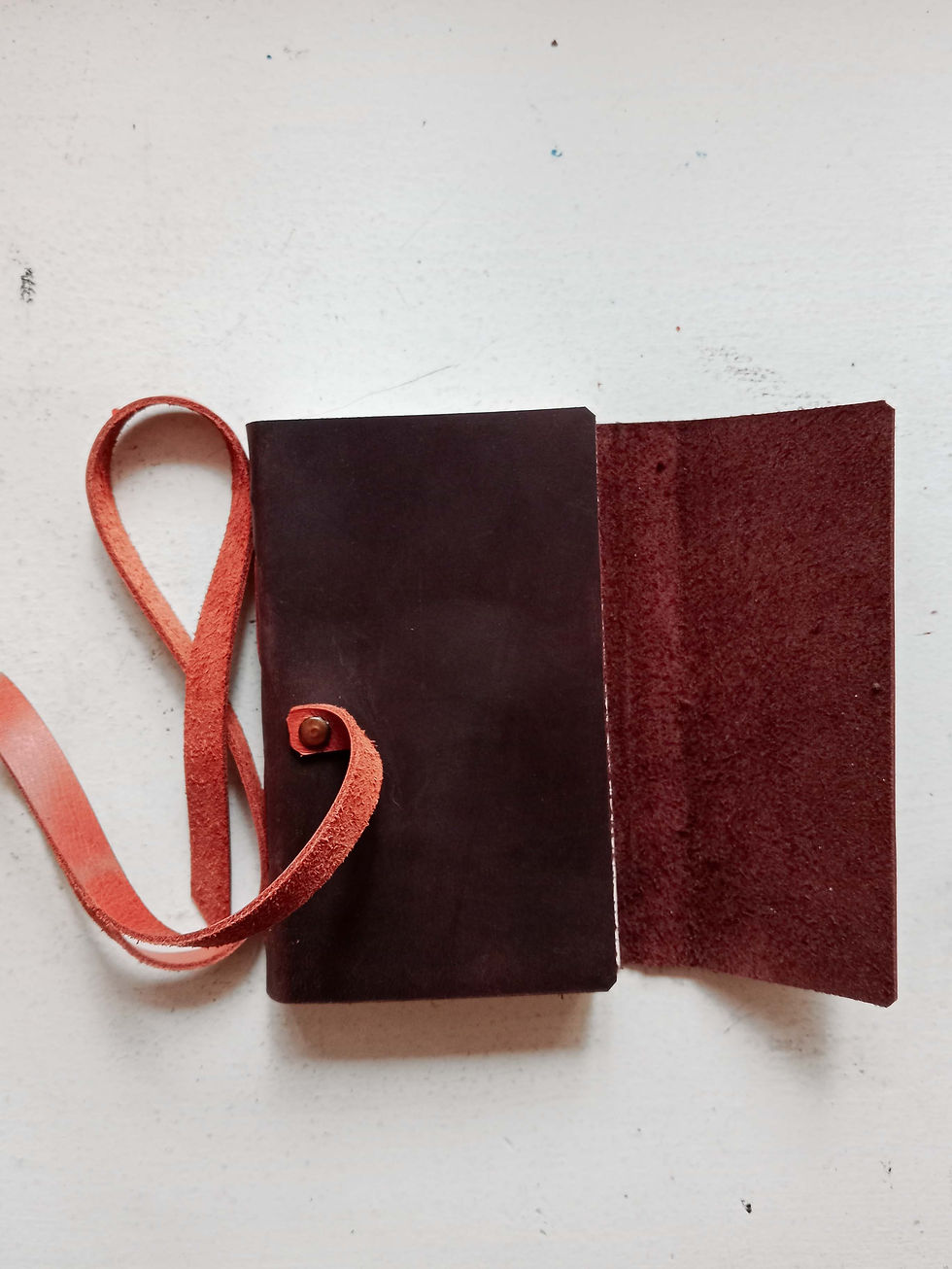 Thumbnail: Pocket Leather Journal w/ Wraparound Strap #4