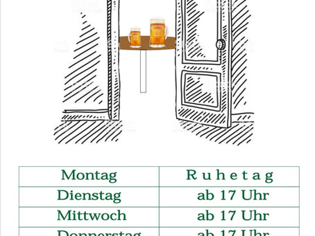 Derzeitige Öffnungszeiten