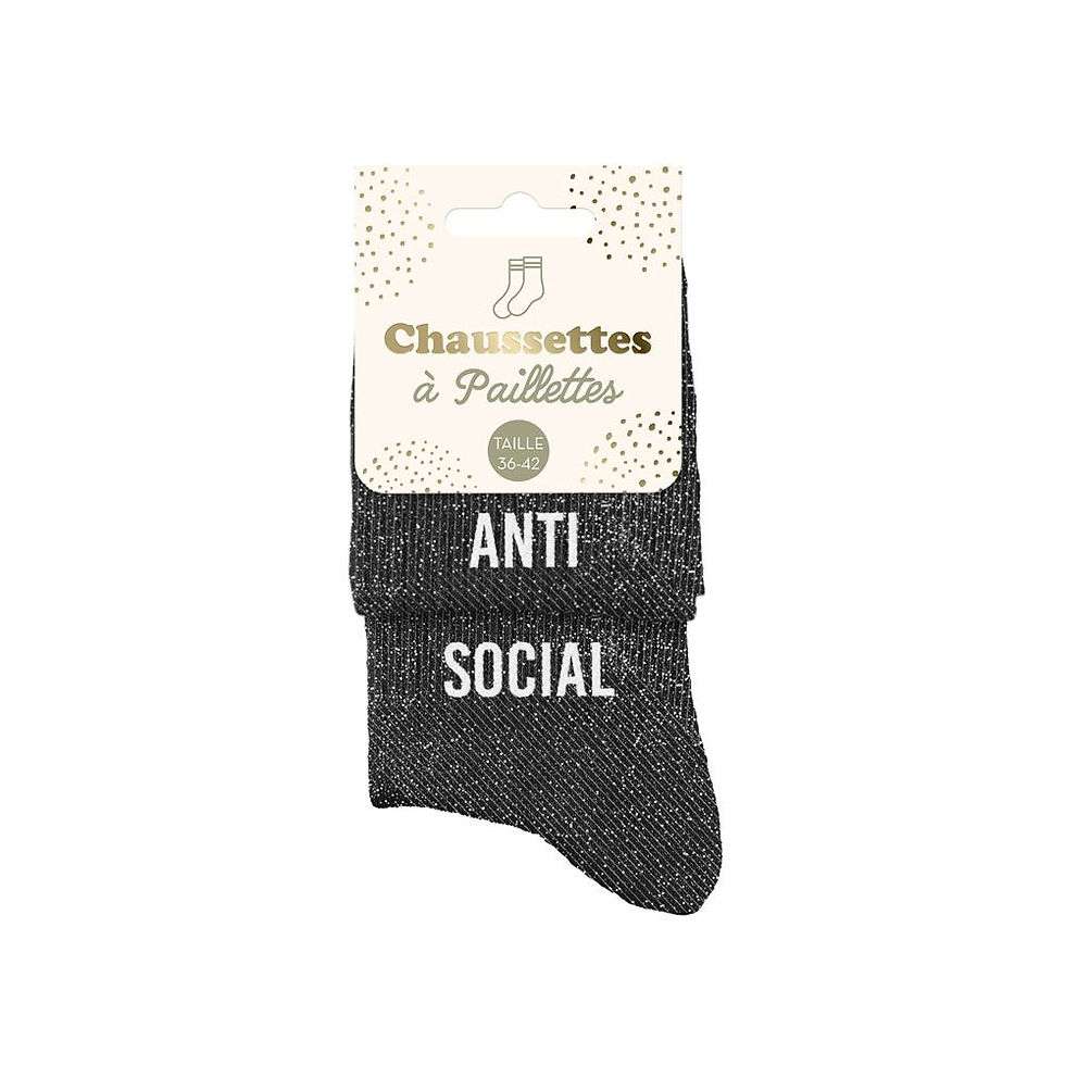 Chaussettes paillettes - ANTI SOCIAL