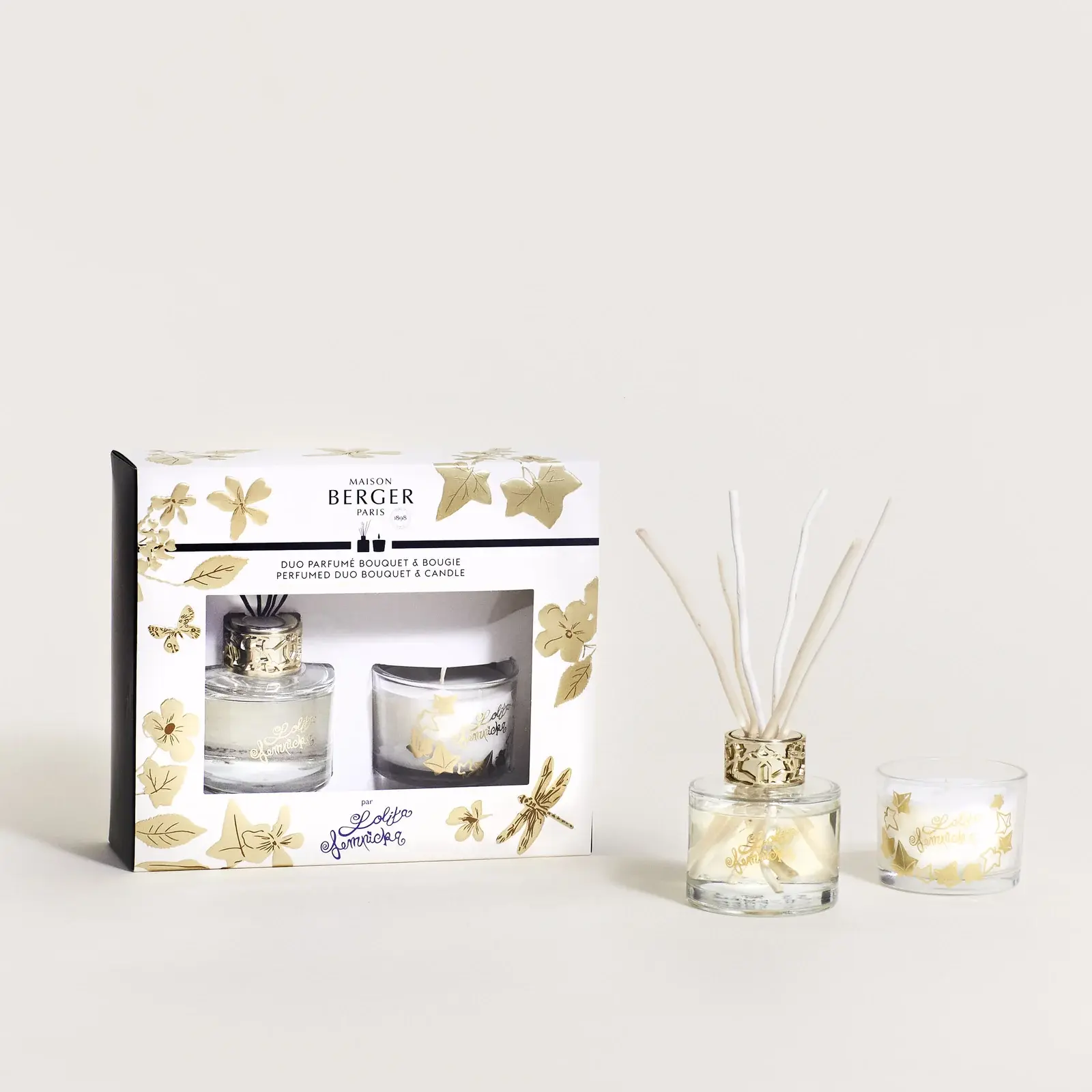 Duo mini Bouquet & Bougie Lolita Lempicka Transparent Lampe Berger