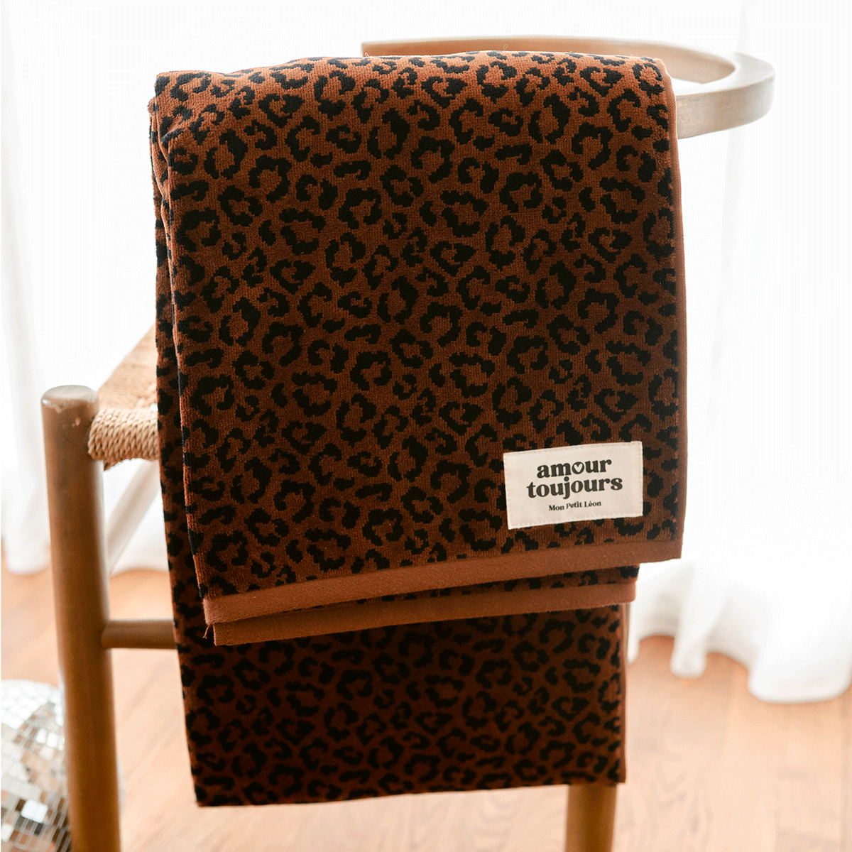 serviette de bain léopard