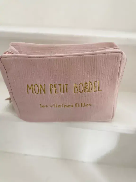 Grande trousse en gaze de coton "mon petit bordel"