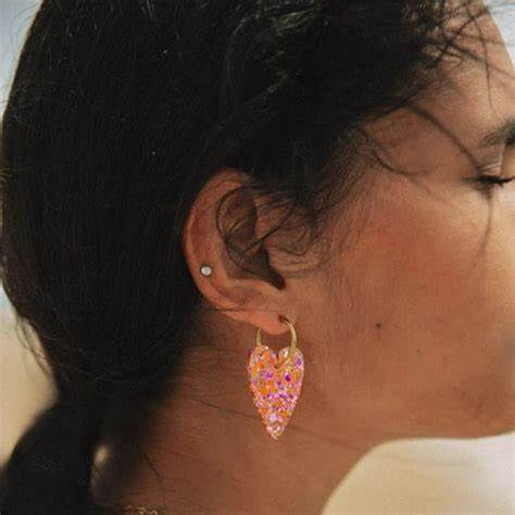 boucles d'oreilles Les nicolettes Coeur - Samba N°5