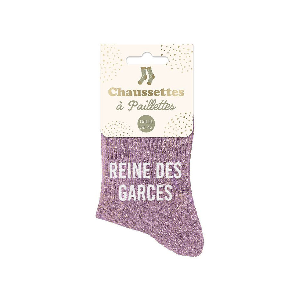 Chaussettes paillettes - La reine des garces