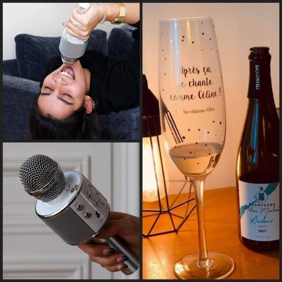 Miniature : VERRE PROSECCO XL JE CHANTE COMME CELINE