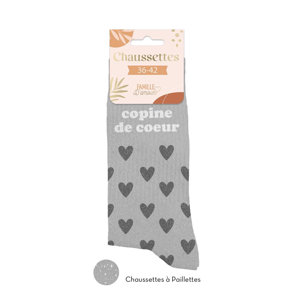 Chaussettes paillettes - Copine de coeur