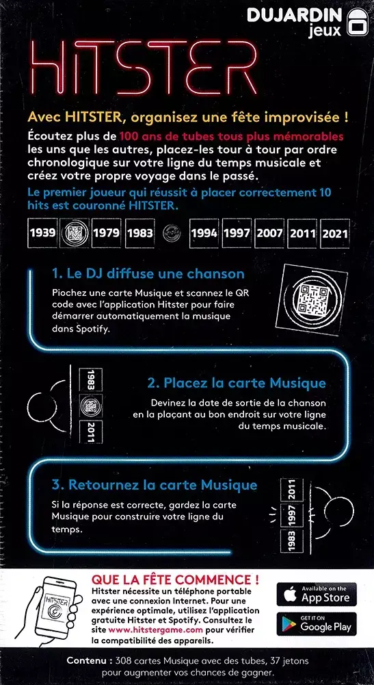 Miniature : Hitster est un jeu d'ambiance qui vous propose jouer avec tous les tubes de la musique des dernières années