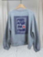 Sweat more amore gris 100% coton