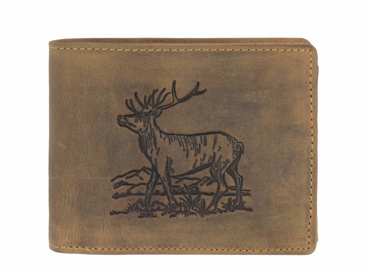 Portefeuille cuir avec cerf - cadeau sympa