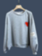Sweat LOVE gris 100% coton