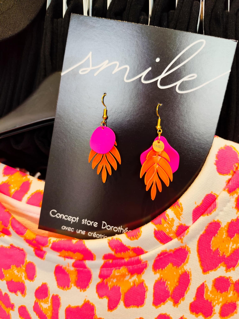 boucles d'oreilles SMILE - CARMEN FLUO