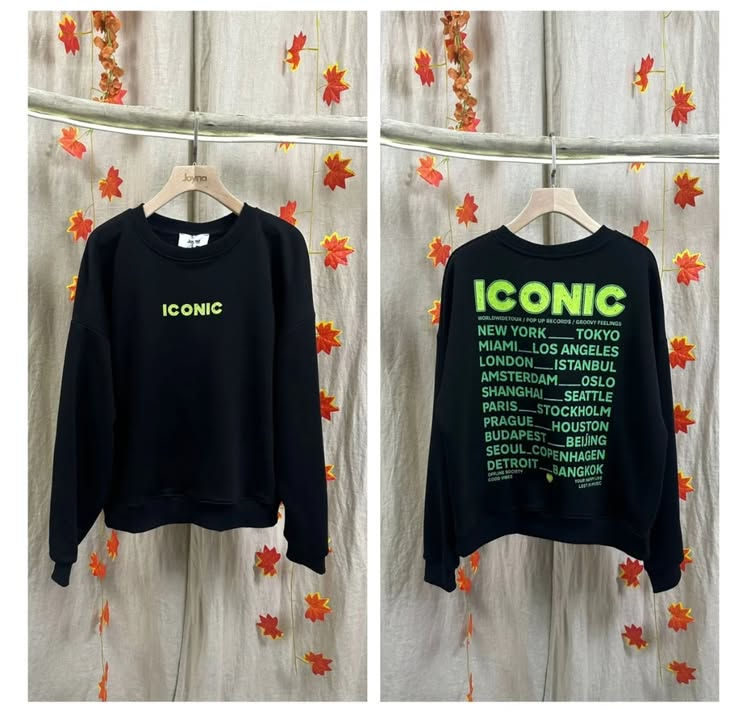 SWEAT ICONIC noir - vêtement fashion