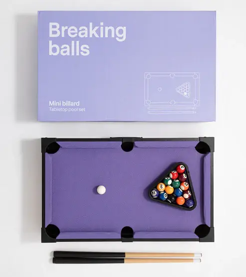 Mini billard de table mauve