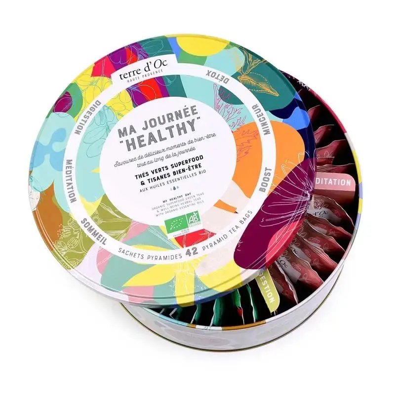 Ma journée “healthy” 42 sachets thés verts & tisanes BIO joli coffret, découvrez nos mousselines de thés et tisanes bio