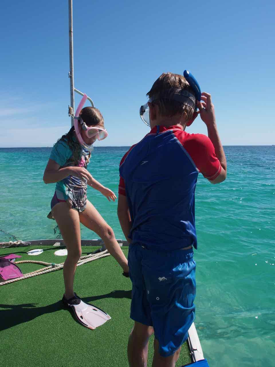 snorkelling at Coral Bay