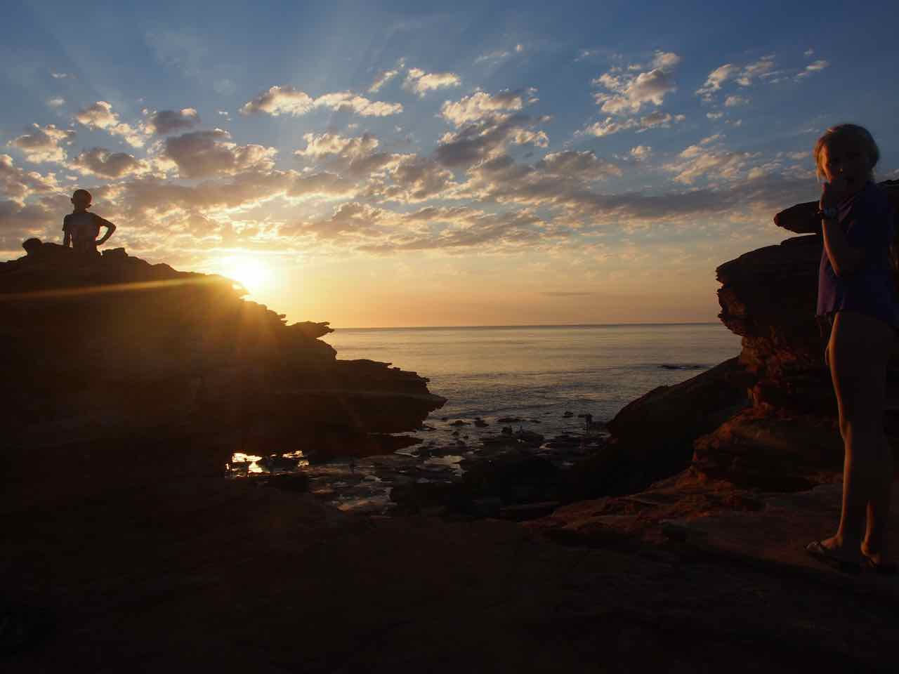 sunset at Gantheaume Point