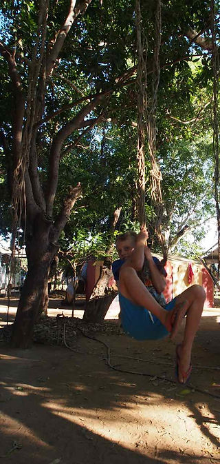 Jesse playing Tarzan