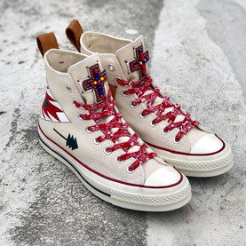 HD converse 1970 - Indian pattern with Leather Beads Patch