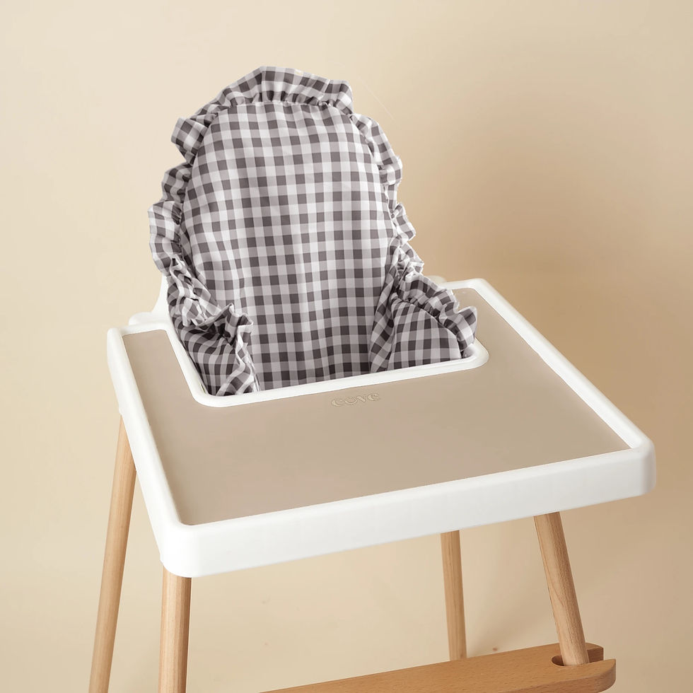 Thumbnail: Dove Gingham Ruffles Cushion Cover