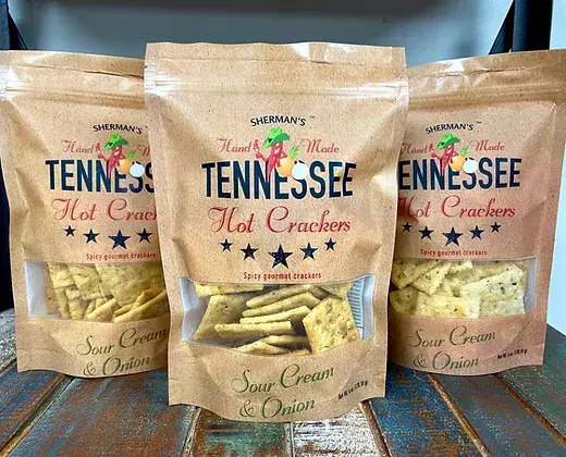 Sherman's Tennessee Hot Crackers - Sour Cream & Onion 6 oz.