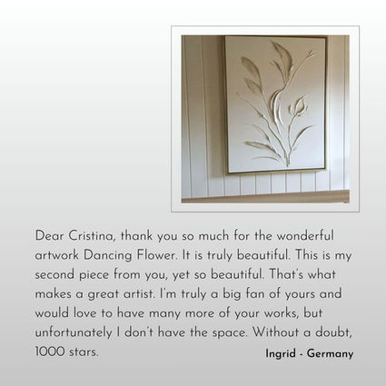 Collectors Reviews | Contemporary Abstract Artist Cristina Simeoni