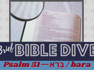 Brief Bible Dive with Pastor Nik