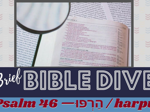 Brief Bible Dive with Pastor Nik