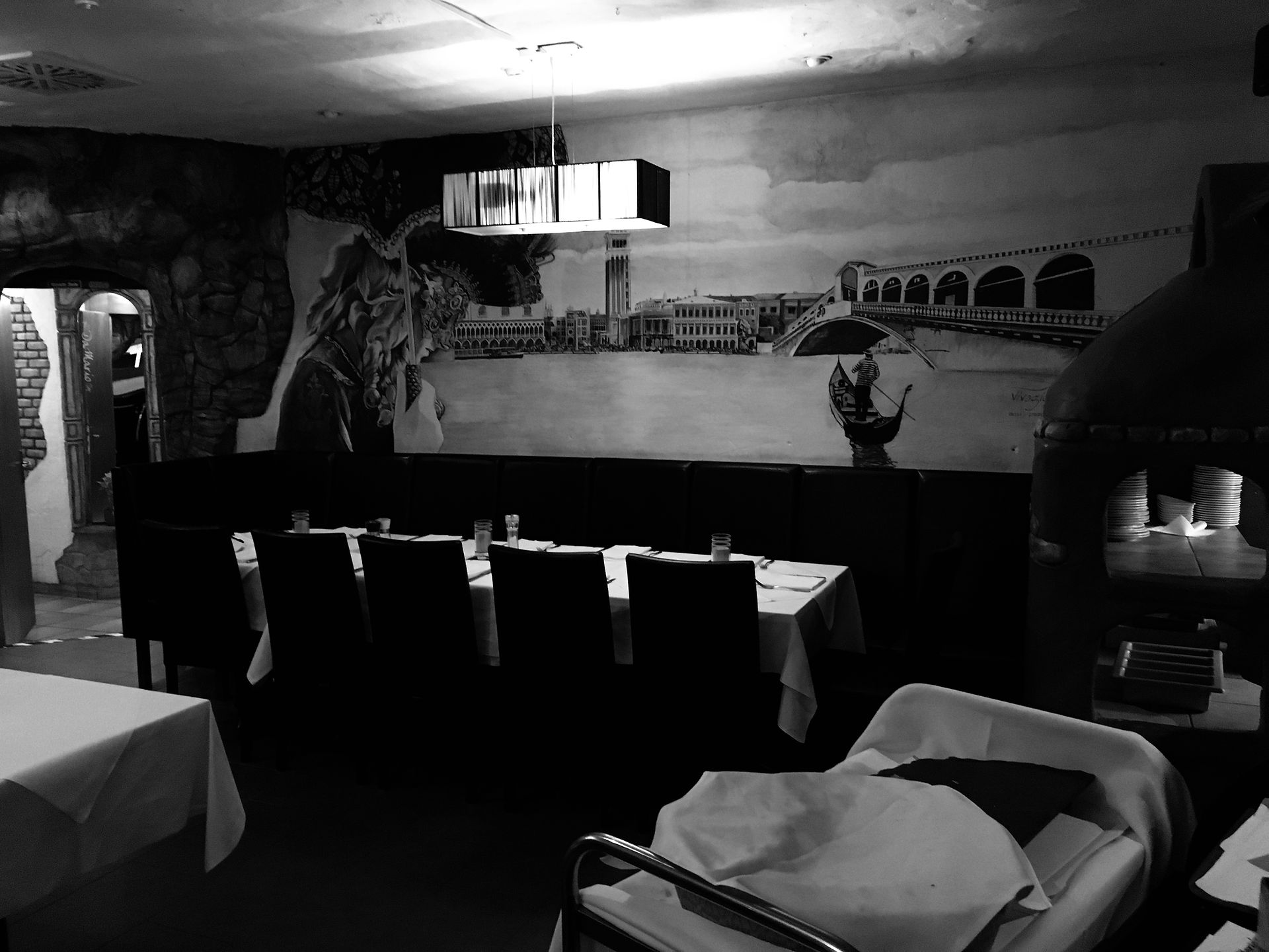 Da Mario's Restaurant Seeheim Wandmalerei Venedig Innenraum · DI SCIASCIO® · Bergstraße Hessen