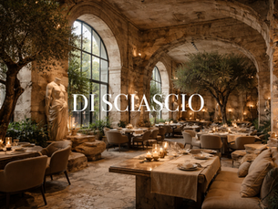 DI SCIASCIO Restaurant - Römische Bögen, Olivenbäume, Candlelight. Fine Dining Atmosphäre. Darmstadt Frankfurt.