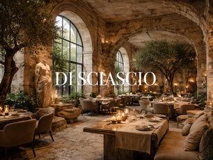 DI SCIASCIO Restaurant - Römische Bögen, Olivenbäume, Candlelight. Fine Dining Atmosphäre. Darmstadt Frankfurt.