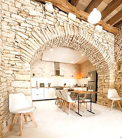 La cuisine de la Maison Paulette, ancien caveau réhabilité