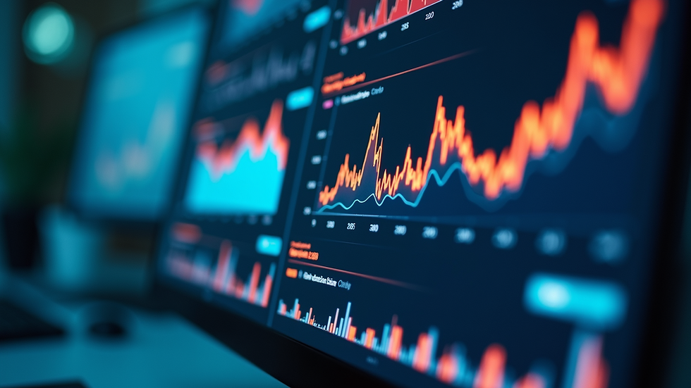 Close-up view of a computer screen showing website analytics