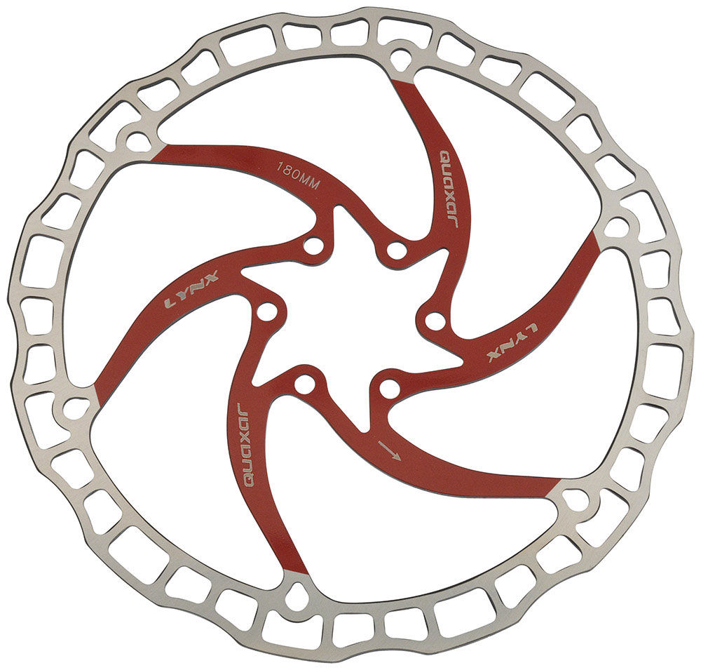 Quaxar 6-Loch Bremsscheibe 203mm rot