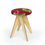Thumbnail: wooden stool with african wax print upholstery