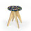 Thumbnail: wooden stool with african wax print upholstery