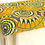 Thumbnail: Wooden footstool with storage. African wax print upholstery