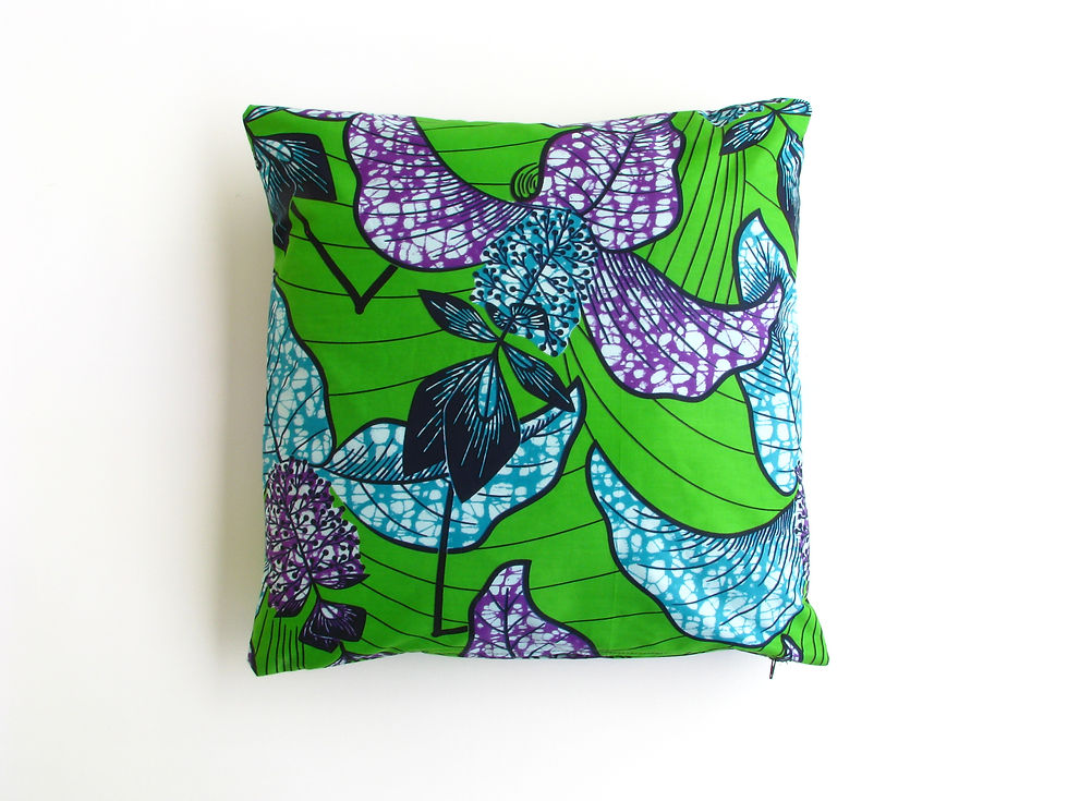African wax print throw pillow