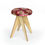 Thumbnail: wooden stool with african wax print upholstery