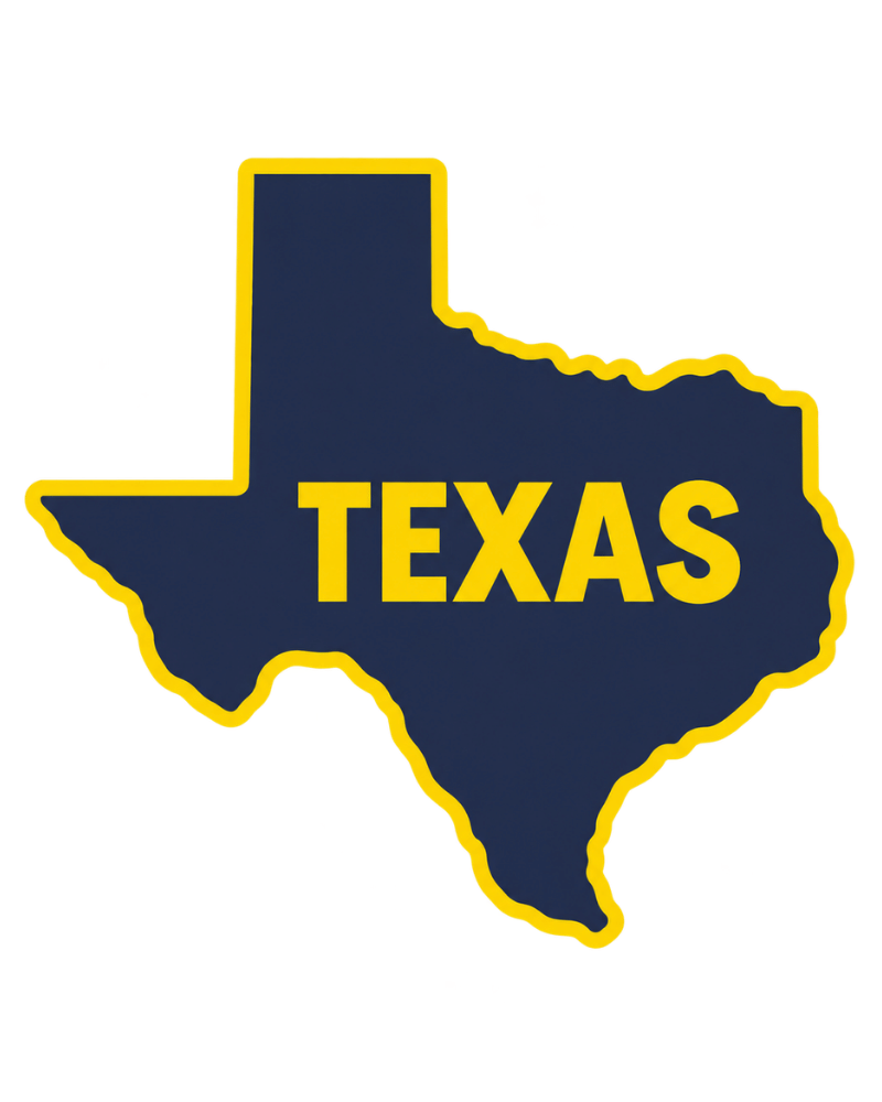 Texas state outline map