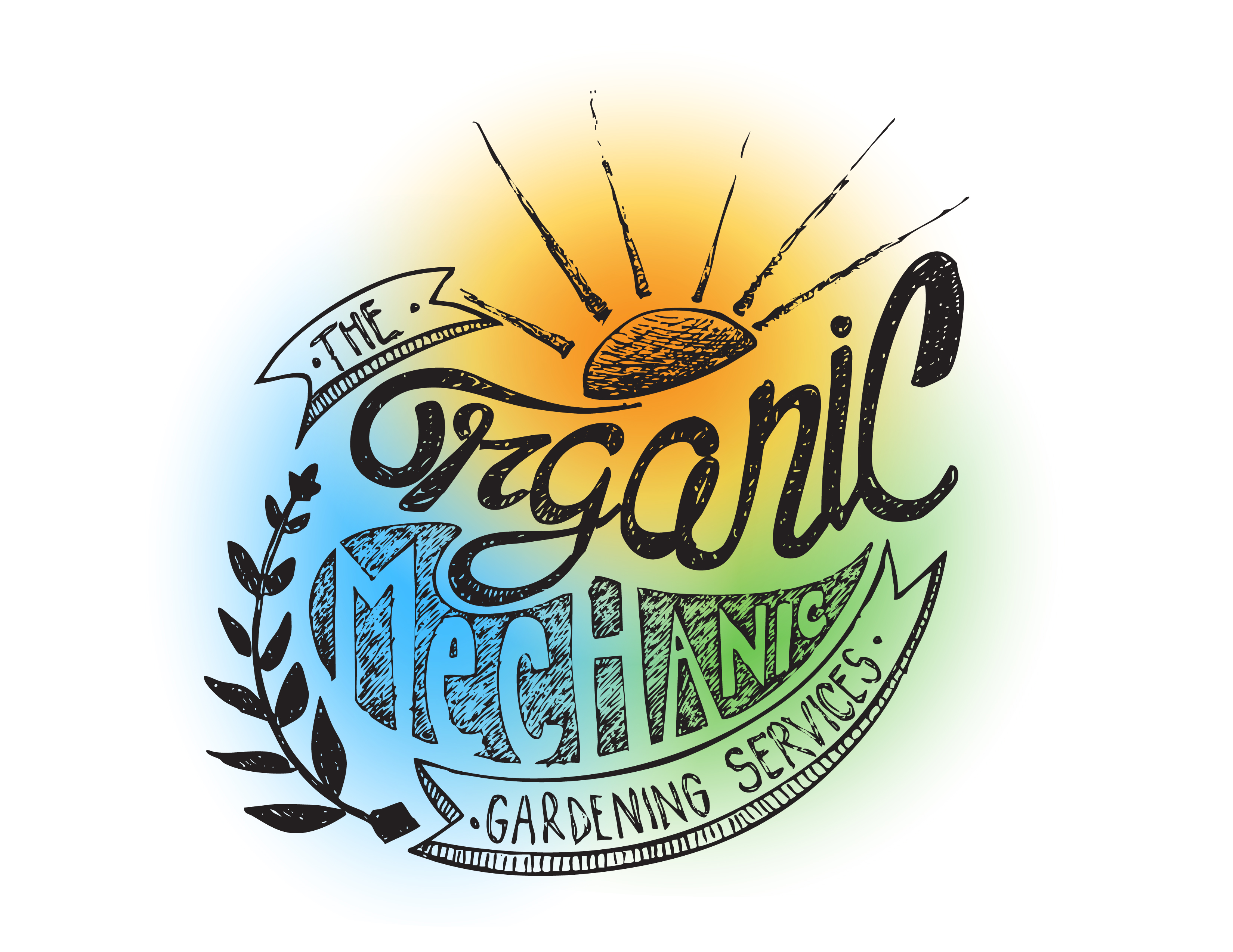 Logo design client logo - The Organic Mechanic Gardening Services