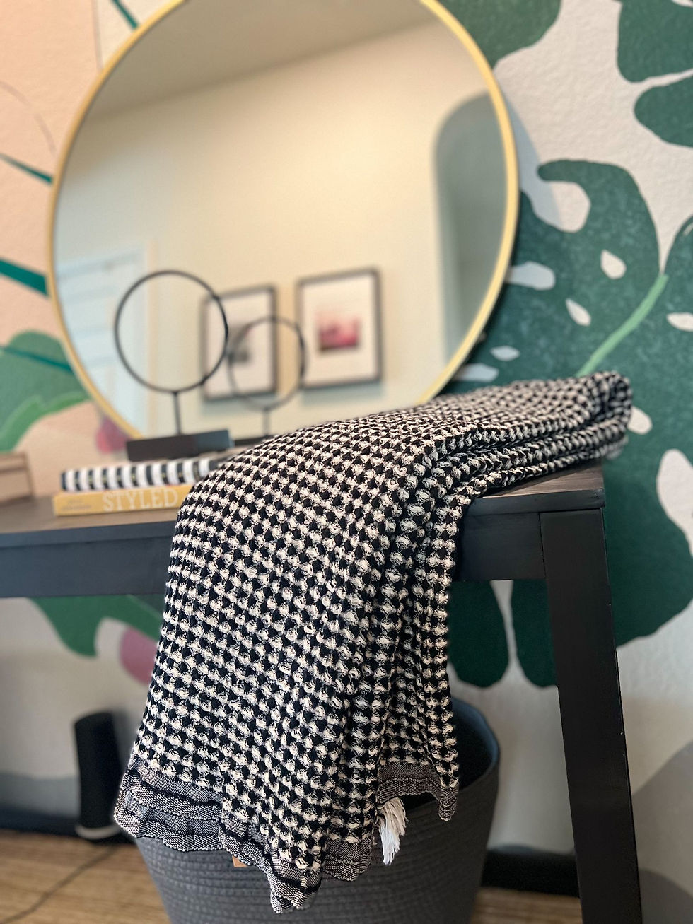 Black Muslin Blanket