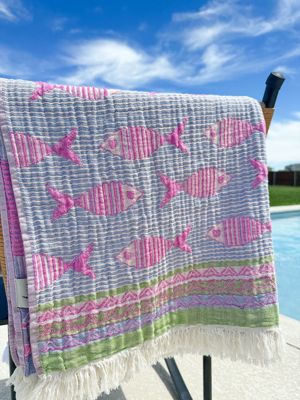 Thumbnail: Fish Pattern Muslin Towel