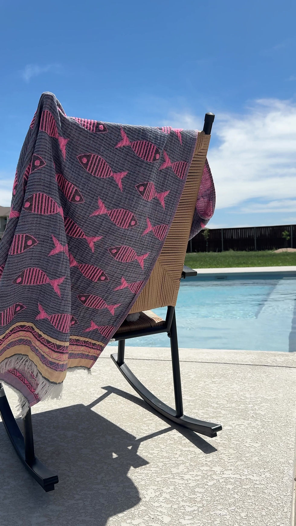 Thumbnail: Fish Pattern Muslin Towel