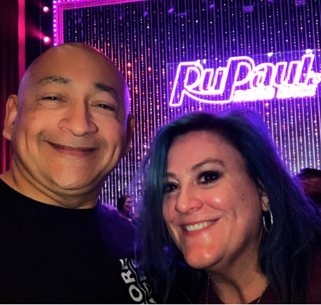 Chrysa and her husband attending RuPaul's Drag Race Show in Las Vegas